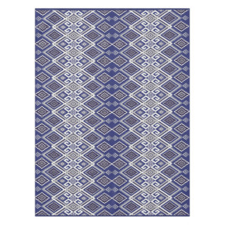Mantel Patrón de Motivo Tribal Azul Marino en Superficie