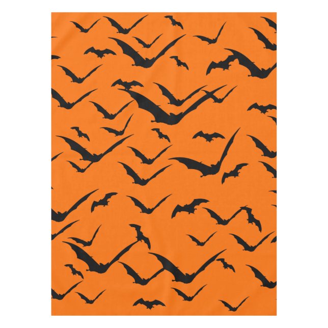 MANTEL PATRÓN DE MURCIÉLAGOS HALLOWEEN SIN COSTURAS (Anverso)