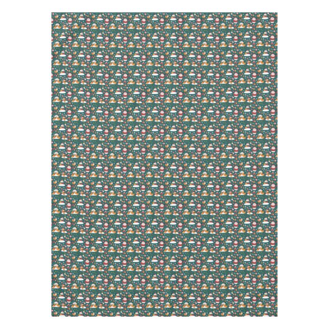 Mantel Patrón de navidades a mosaico (Anverso)