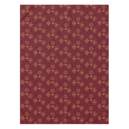 Mantel Patrón de Navidades de copos de nieve dorados deco