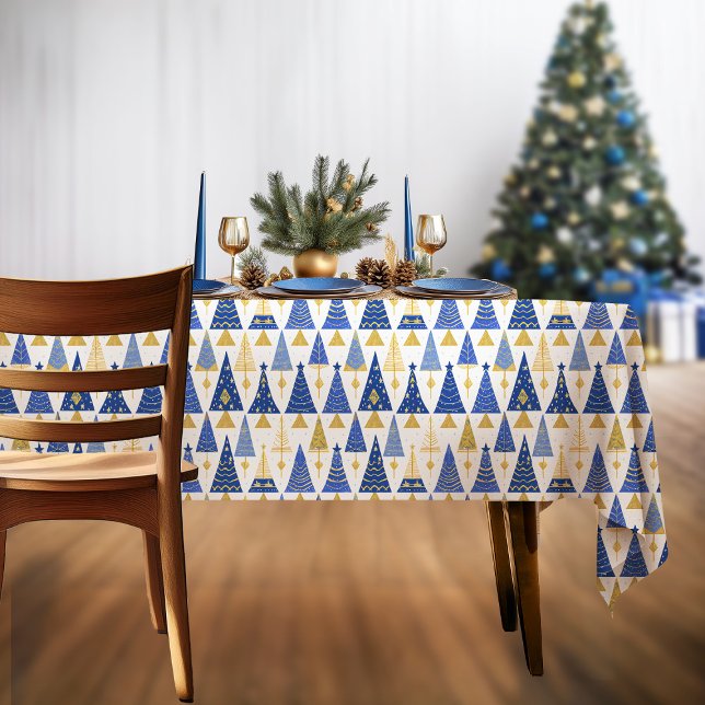 Mantel Patrón de Navidades de oro azul #25 ID1009 (Subido por el creador)