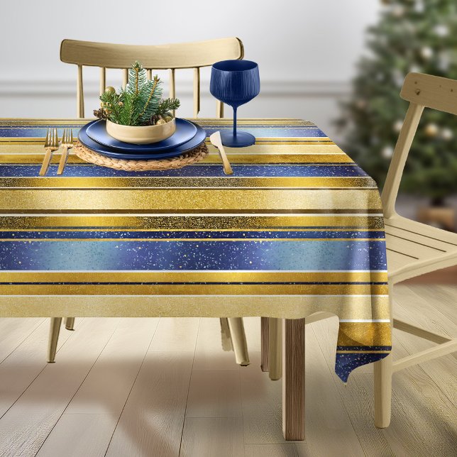 Mantel Patrón de Navidades de oro azul #27 ID1009 (Subido por el creador)