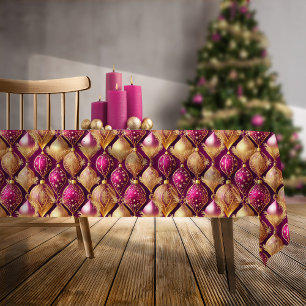 Mantel Patrón de Navidades de oro magenta#12 ID1009