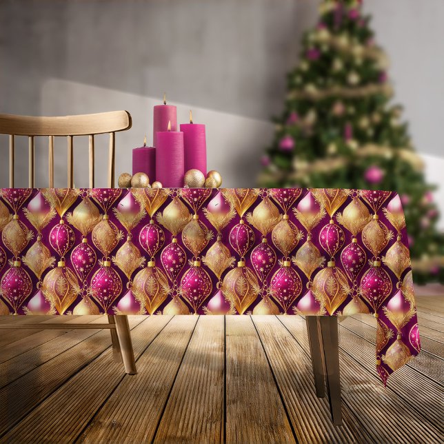 Mantel Patrón de Navidades de oro magenta#12 ID1009 (Subido por el creador)