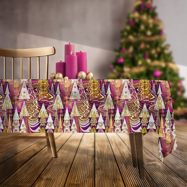 Mantel Patrón de Navidades de oro magenta#25 ID1009 (Subido por el creador)