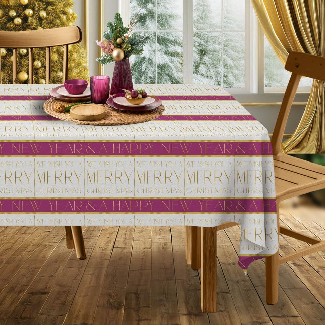 Mantel Patrón de Navidades de oro magenta#35 ID1009 (Subido por el creador)