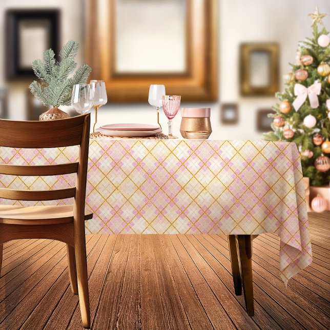 Mantel Patrón de Navidades de oro rosado #28 ID1009 (Subido por el creador)