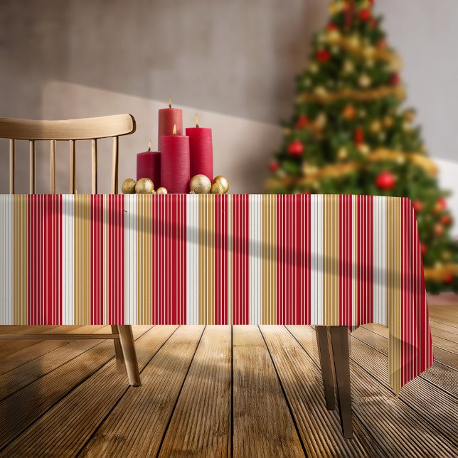 Mantel Patrón de Navidades Red Gold Pinstripe#28 ID1009 (Subido por el creador)