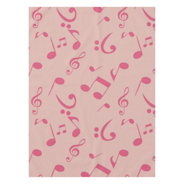 Mantel Patrón de notas musicales (Anverso)