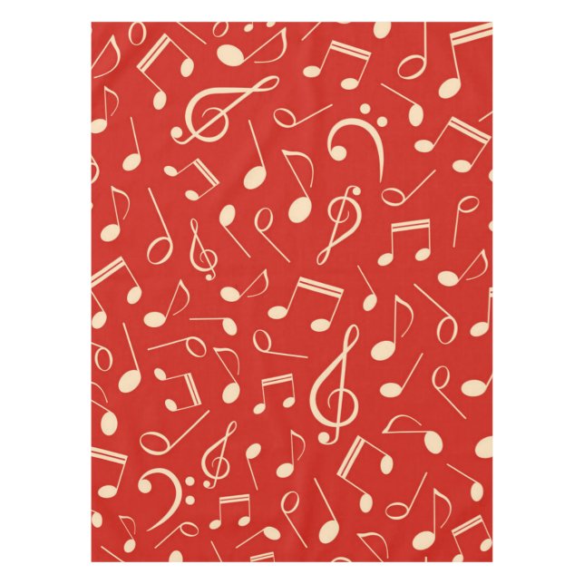 Mantel Patrón de notas musicales (Anverso)