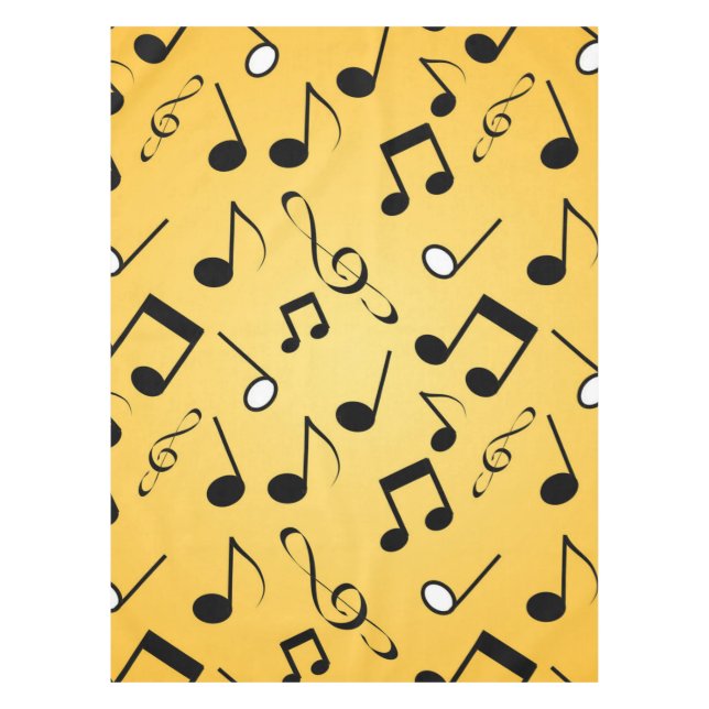 Mantel Patrón de notas musicales (Anverso)