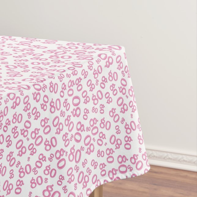 Mantel Patrón de número de fiesta de cumpleaños número 80 (In Situ)