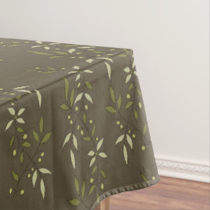 Mantel Patrón de olivo de estilo francés en verde salvia 