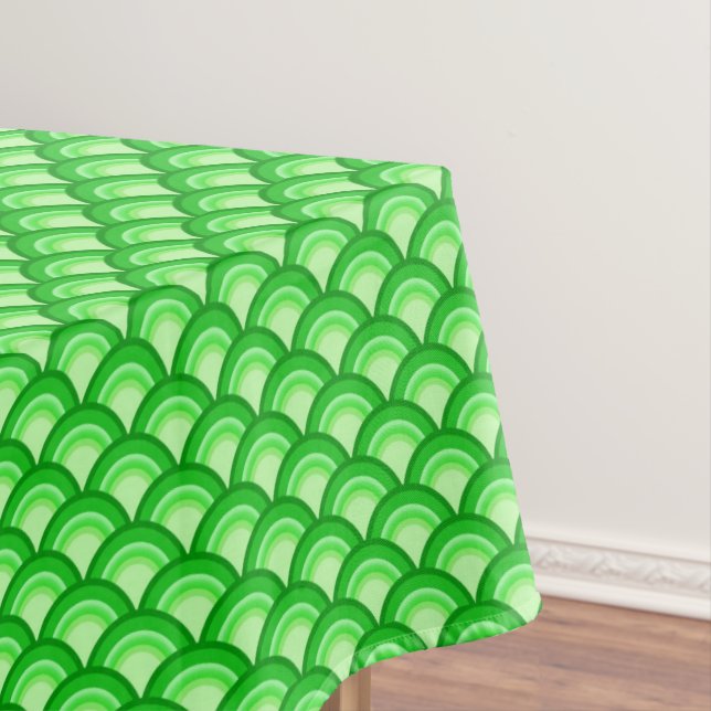 Mantel Patrón de onda Art Deco - verde jade (In Situ)