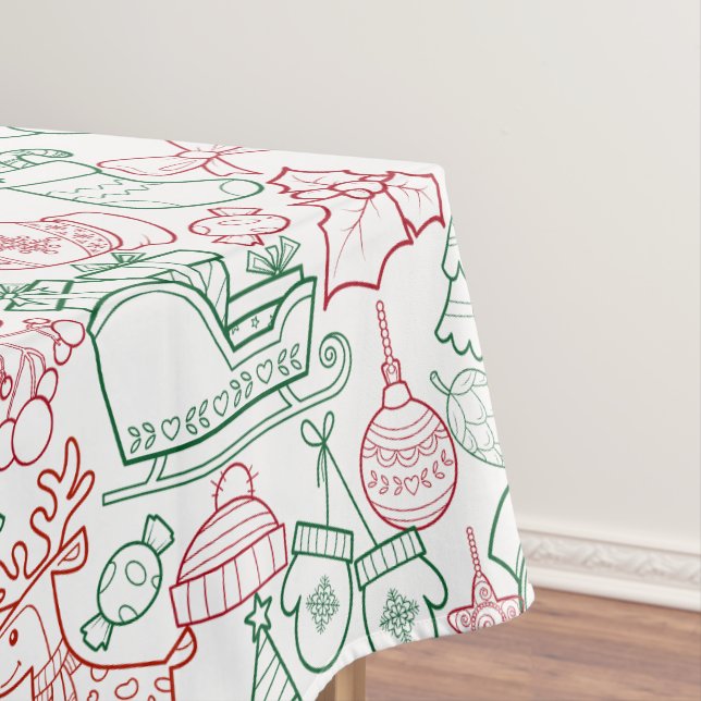Mantel Patrón de ornamentos de Navidad 02 (In Situ)