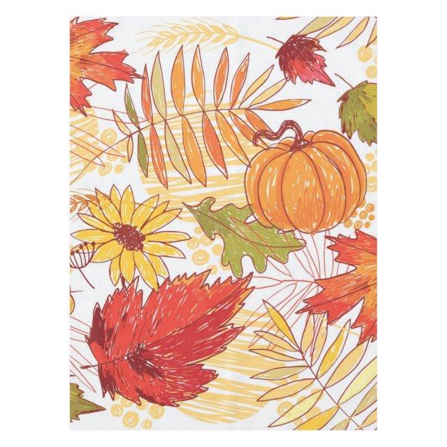 Mantel Patrón de otoño (Anverso)