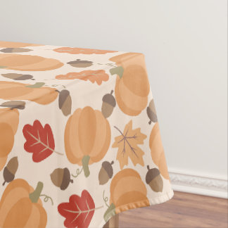 Mantel Patrón de otoño con calabazas, bellotas y hojas