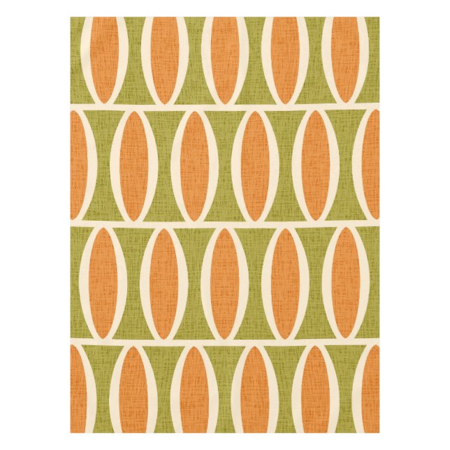 Mantel Patrón de óvalo geométrico moderno de mediados de  (Anverso)