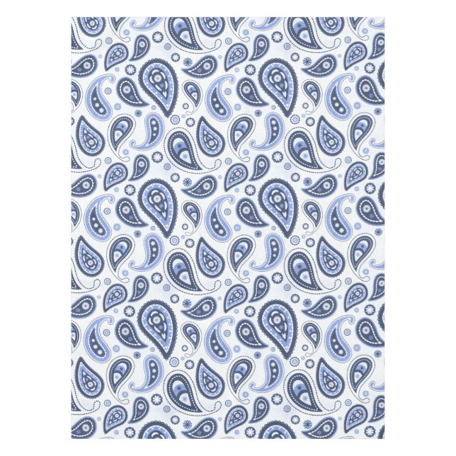 Mantel Patrón de Paisley Azul (Anverso)
