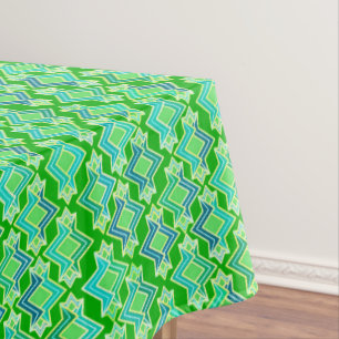 Mantel Patrón de papel pintado Art Déco, verde jade