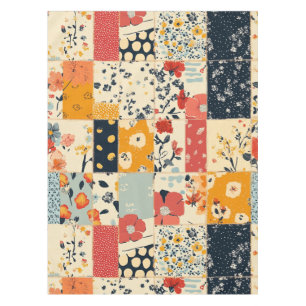 Mantel Patrón de parchwork floral vintage (8)