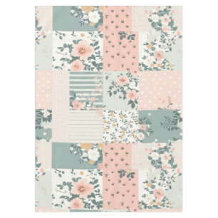 Mantel Patrón de parchwork floral vintage - Pastel (1)