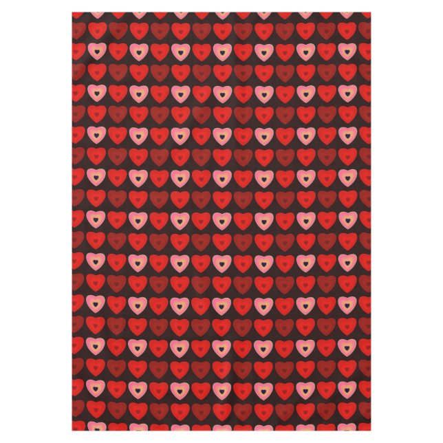 Mantel Patrón de patrones de corazones abstractos (Anverso)