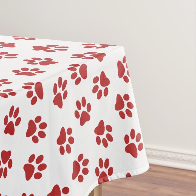 Mantel Patrón De Paws, Paws De Perro, Papas Rojas (In Situ)