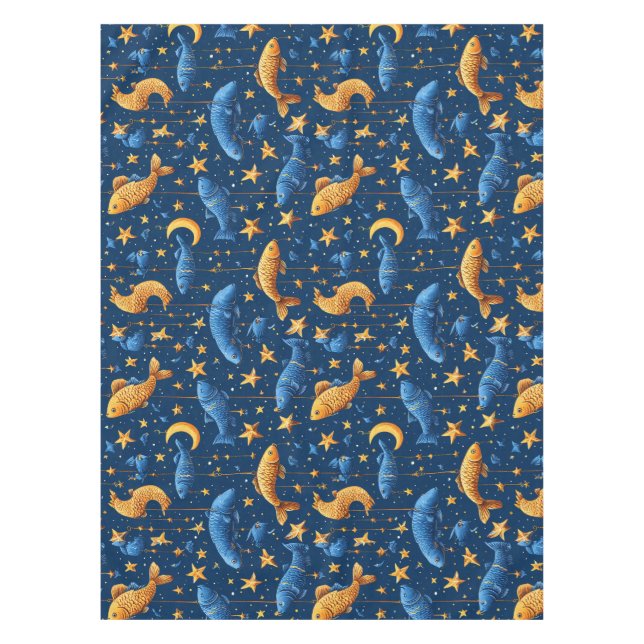 Mantel Patrón de peces coloridos (Anverso)