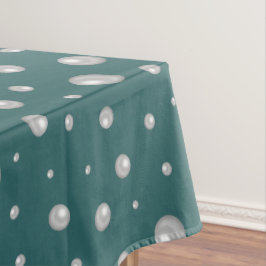 Mantel Patrón de perla en fondo azul teal transformador