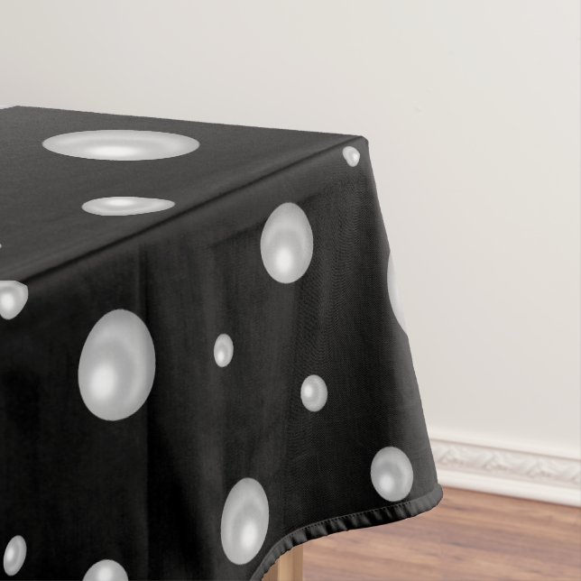 Mantel Patrón de perla en fondo negro (In Situ)