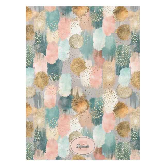 Mantel Patrón de pincel vertical vibrante (2) (Anverso)