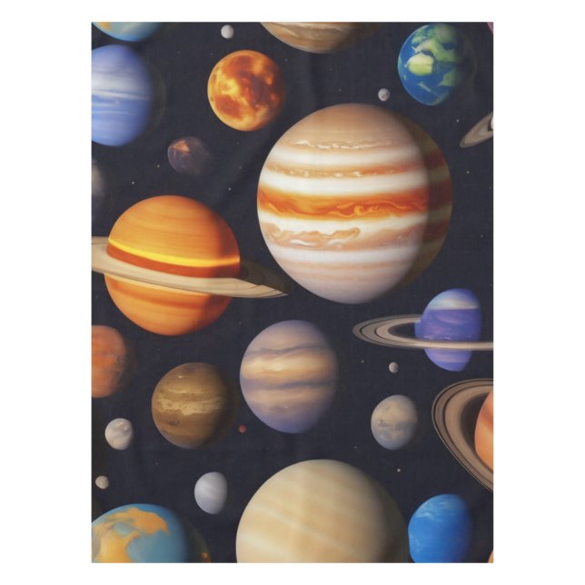 Mantel Patrón de planetas (Anverso)