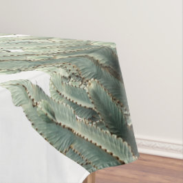 Mantel Patrón de plantas de cactus verdes pálidas