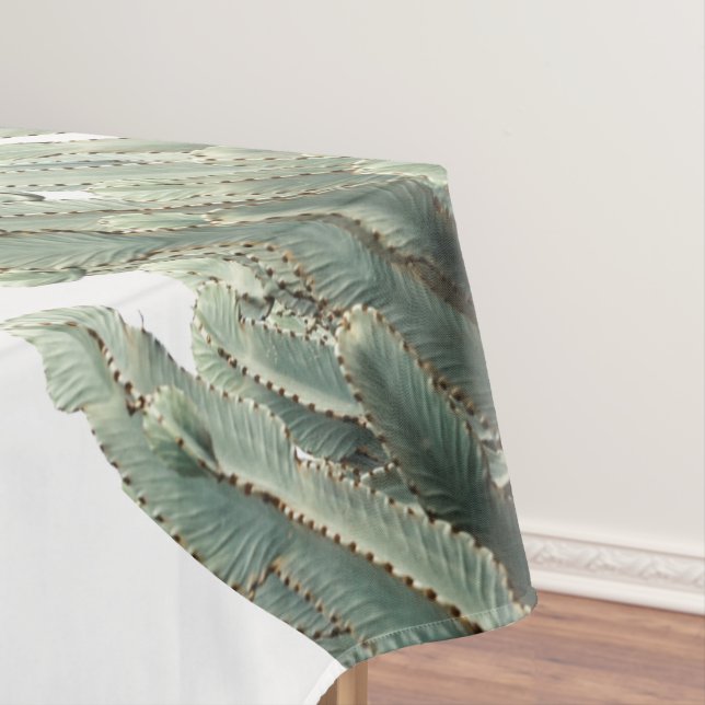 Mantel Patrón de plantas de cactus verdes pálidas (In Situ)