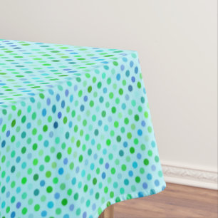 Mantel Patrón de polkadots verde azul turquesa