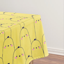 Mantel Patrón de pollito y conejo amarillos lindos en acu