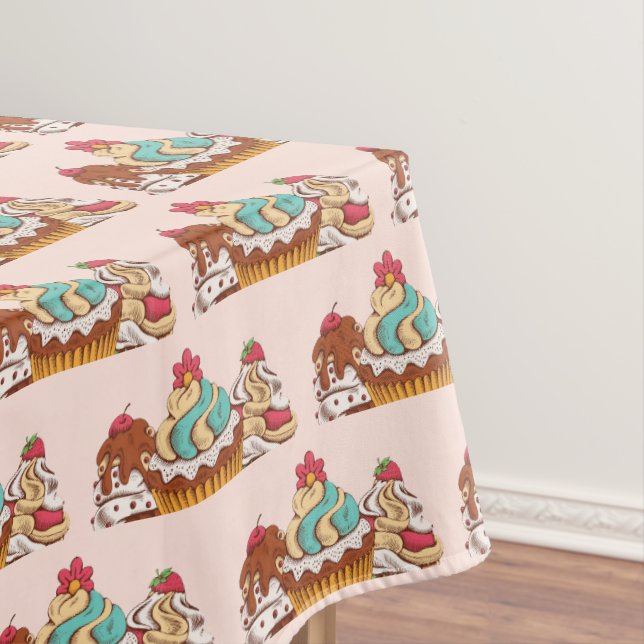 Mantel Patrón de postre dulce estilo retro (In Situ)