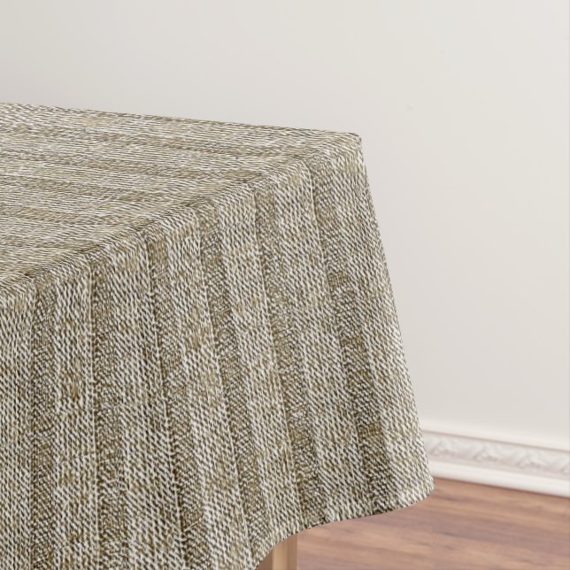 Mantel Patrón de punto Jersey a rayas en beige suave (In Situ)
