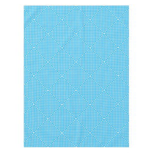Mantel Patrón de puntos de polka azul y blanco