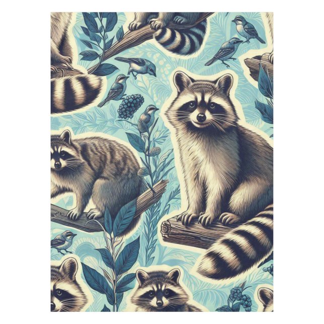 Mantel Patrón de Racoon Cuto (Anverso)