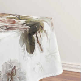Mantel Patrón de ramo gris rosa rosa suave de estilo anti