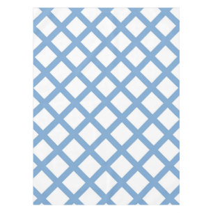 Mantel Patrón de raya de diamante arlequín blanco azul