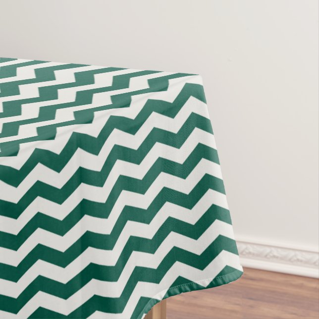 Mantel Patrón de raya zig zag Chevron Verde Turquesa (In Situ)