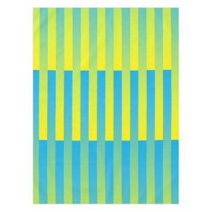 Mantel Patrón de rayas azul amarillo verde