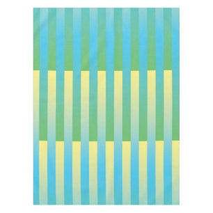 Mantel Patrón de rayas azul amarillo verde