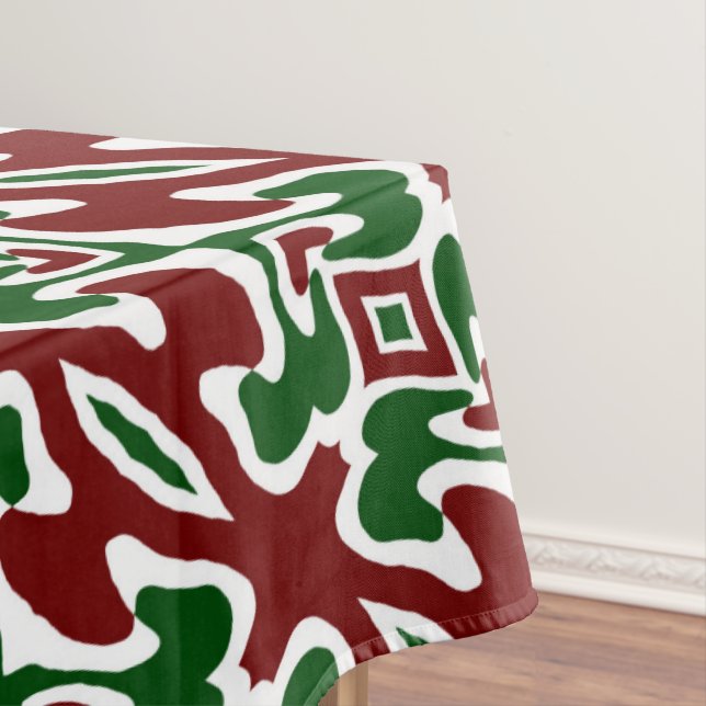 Mantel Patrón de rayas de los Navidades trippy Squiggly R (In Situ)