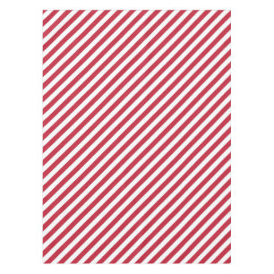 Mantel Patrón de rayas diagonales rojas y blancas