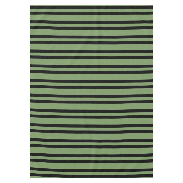 Mantel Patrón de rayas negras verdes (Anverso)