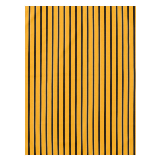 Mantel Patrón de rayas retro amarillo negro (Anverso)